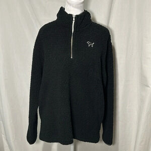 black PINK Victoria's Secret Womens Sherpa Pullover size small